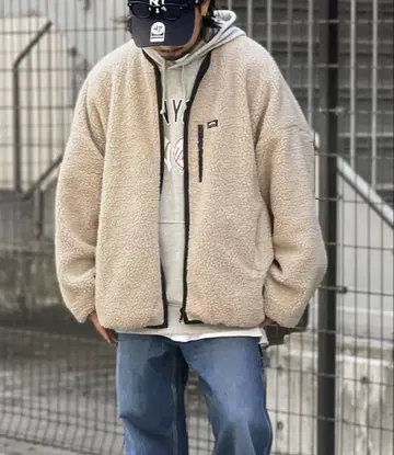 JaVa 자바 콜라보 2way 리버서블 보아 블루종