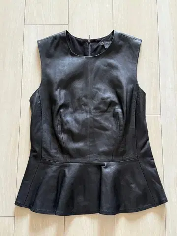 양가죽 슬리브리스 셔츠 블랙 아르마니