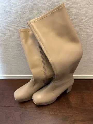 베이지 롱 부츠 M 사이즈