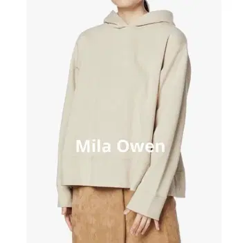 미라 오웬 속기모 A라인 후디 베이지 새상품급