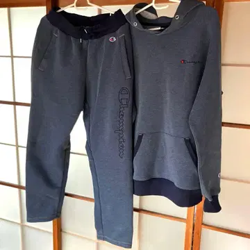 Champion 후드티 셋업 네이비