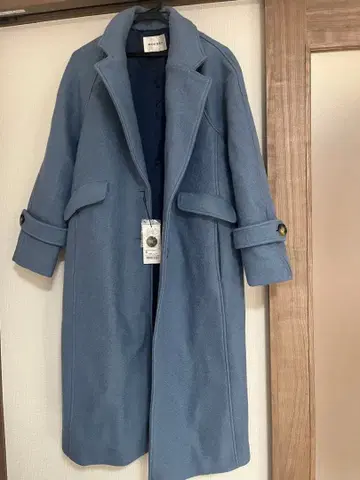 MOUSSY 라이트 블루 롱 코트