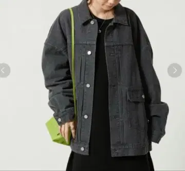 FREAK'S STORE 빅 실루엣 데님 자켓 블랙