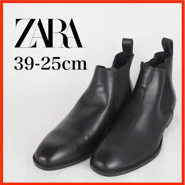 G0833*ZARA*사이드 고어 숏부츠*39-25cm*블랙