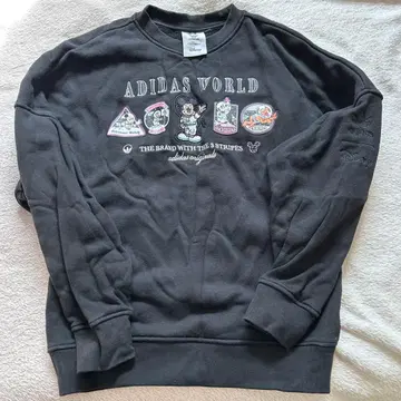 adidas Disney 콜라보 맨투맨 블랙 여성용 XS