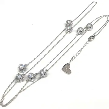 NOUR LONDON 롱 지르코니아 목걸이