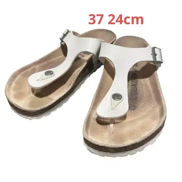 버켄스탁 기제 샌들 24cm 여성용 화이트