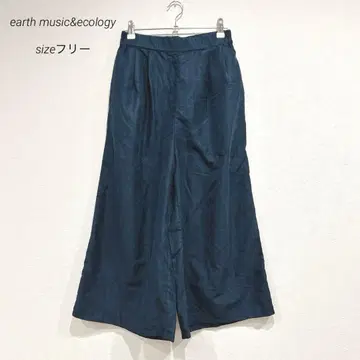 어스 뮤직 앤 이콜로지 와이드 팬츠 가우초 팬츠 무지 가을