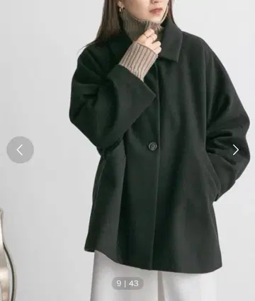 KBF 와이드 실루엣 미디 코트