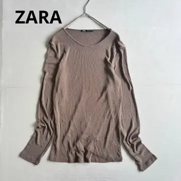 [ 자라 ] 긴팔 니트 크루넥 얇은 소재 무지 심플 캐주얼 ( M )
