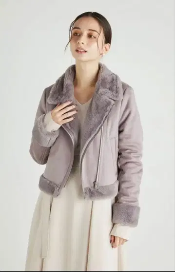 [ 새상품급 ] 리엔다 페이크 스웨이드 무스탕 라이더 자켓