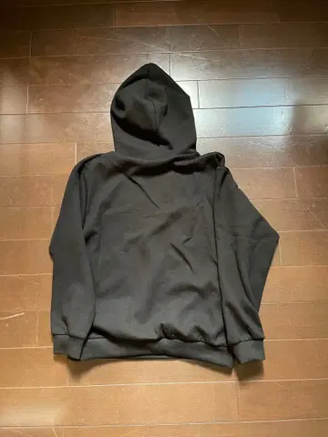 무지 블랙 후드티