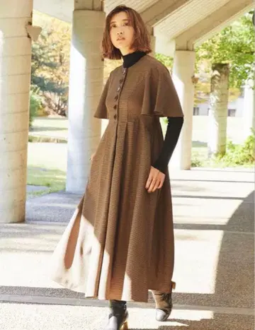 사에코 마이 어패럴 my apparel 플레어 슬리브 롱 드레스 새상품급