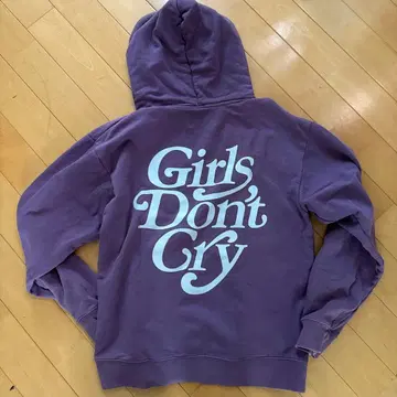 Girls Don't Cry 후드 부착 맨투맨 퍼플