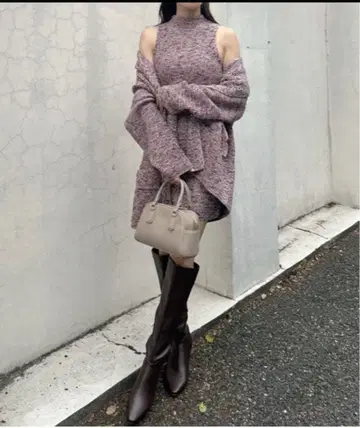 미사용 새상품 스나이델 미니 니트 원피스 자켓 세트