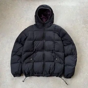 Eddie Bauer 리버서블 다운 자켓 드로우 코드 블랙