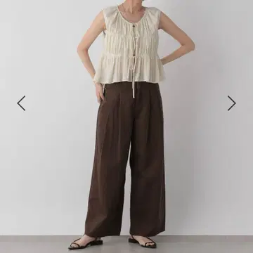 LOWRYSFARM 카츠라기 턱 와이드 팬츠