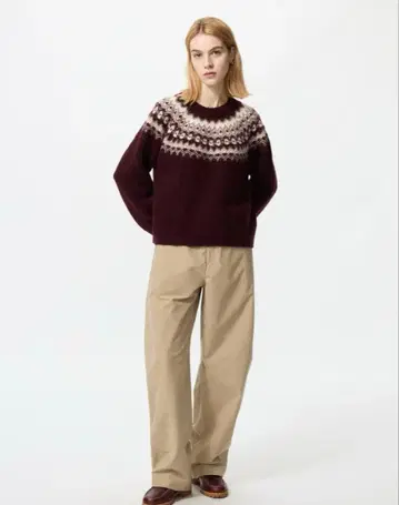 미사용 새상품 UNIQLO 저지 렉 긴 길이 M 베이지