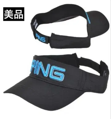 [ 컨디션 최상 ] PING 블랙 바이저 골프용품 모자 선바이저 핑