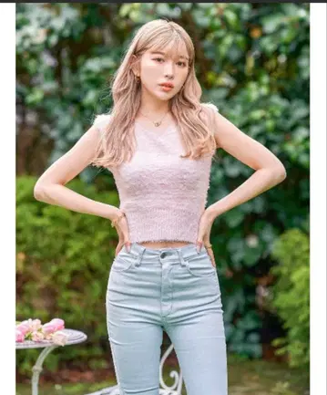 Darich 컬러 샤기 컴팩트 니트탑