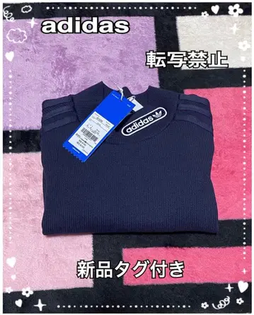 adidas 네이비 크롭 긴팔 넥 셔츠 택 포함 새상품 s