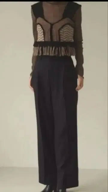 todayful 자카드 프린지 뷔스티에