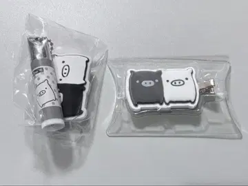 산엑스 레전드 캐릭터 립 크림 앞머리 클립 모노크로 부