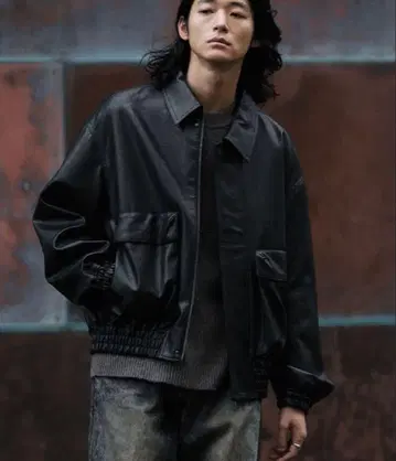 ARTIFICIALGRAIN 쇼트 블루종 블랙 M 사이즈