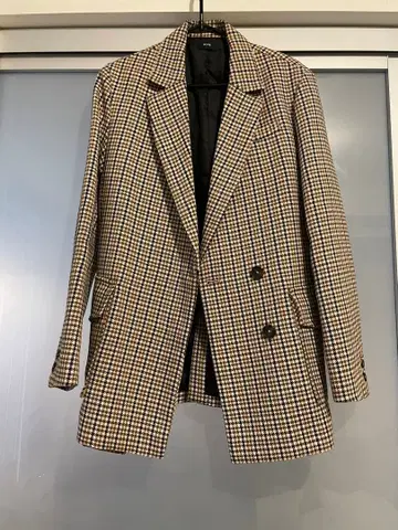 NINE 체크 무늬 자켓