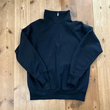 VESTI 하이넥 집업 맨투맨 M 블랙