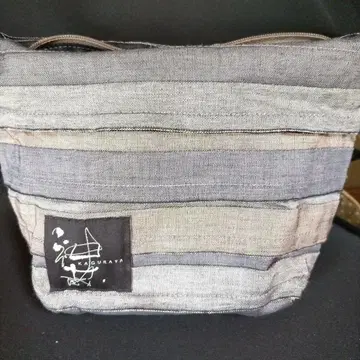 KAGURAYA 숄더백 그레이, 퍼플 계열 스트라이프