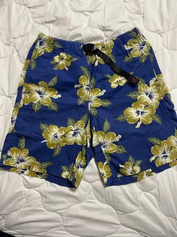 그라미치 꽃무늬 숏팬츠 파랑 S 사이즈
