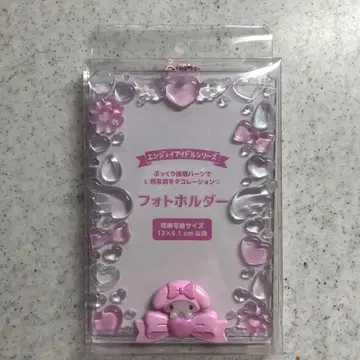 사진 홀더 마이멜로디 쿠로미 L 사이즈 산리오 핑크 블랙