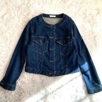 에포카 더 샵 노카라 데님 자켓 38 블루