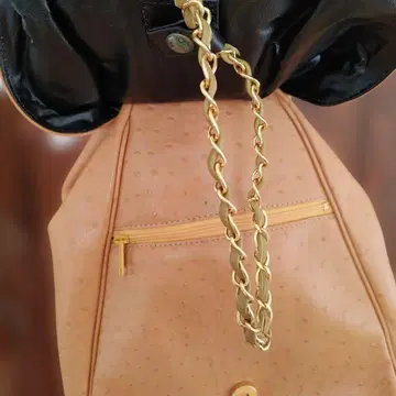 여성용 베이지 가죽 백팩