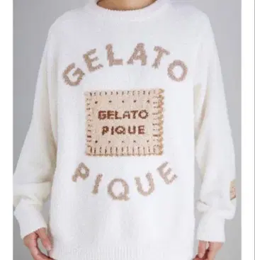 젤라또피케 파우더 비스킷 자카드 풀오버
