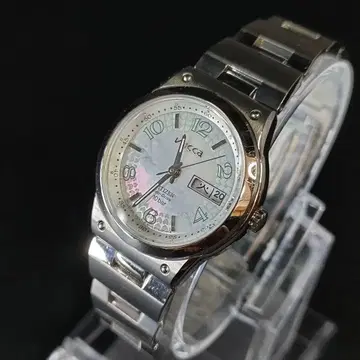 새상품급 CITIZEN 시티즌 위카 쉘 다이얼 실버 솔라