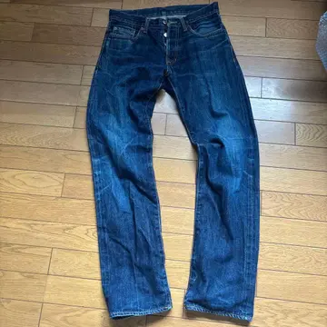 DENIME 스트레이트 데님 다크 블루