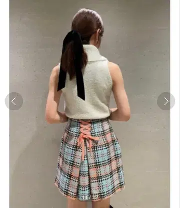 로빙 체크 스카 숏 팬츠 snidel 스나이델