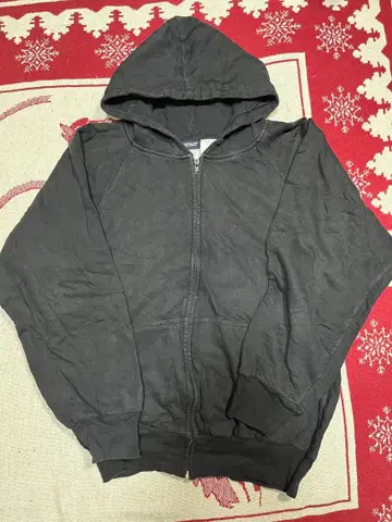 지퍼 후드티 블랙 안감 써멀 빈티지 90s 00s