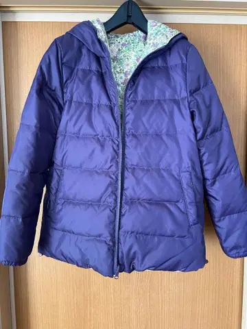 리버서블 다운 자켓 퍼플 x 꽃무늬