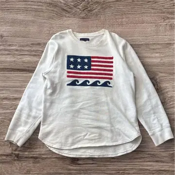 미국 국기 디자인 맨투맨 화이트 L