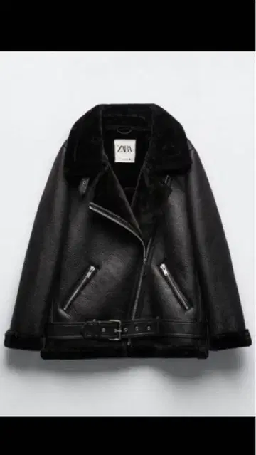 ZARA ZW COLLECTION 더블 페이스 라이더 자켓