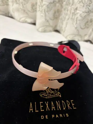 펄 핑크 머리띠