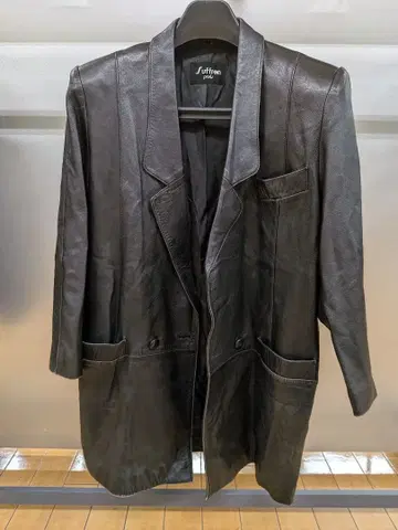 Suffren paris 가죽 자켓 가죽 코트 빈티지