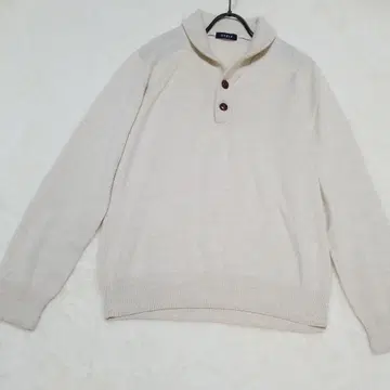 [새상품급] JUN MEN 숄카라 스웨터 아이보리 L 사이즈 얇은 소재