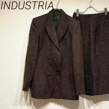 INDUSTRIA 셋업 자켓 더블 롱 스커트 모 100%