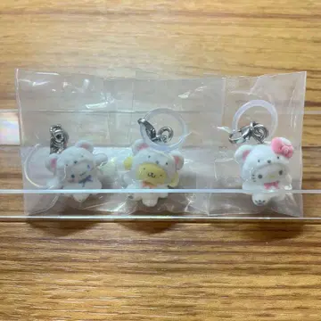 산리오 캐릭터즈 메지루시 액세서리 복슬복슬 스노우 3개 세트