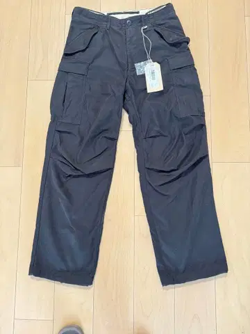 블랙 M65 카고 팬츠 사이즈 S-R WP111 BLACK