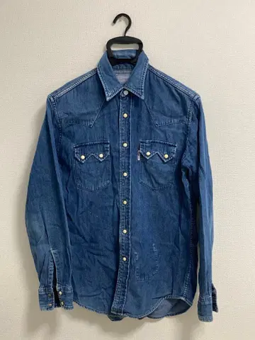 BLUEBLUE 웨스턴 데님 셔츠 남성용, 여성용